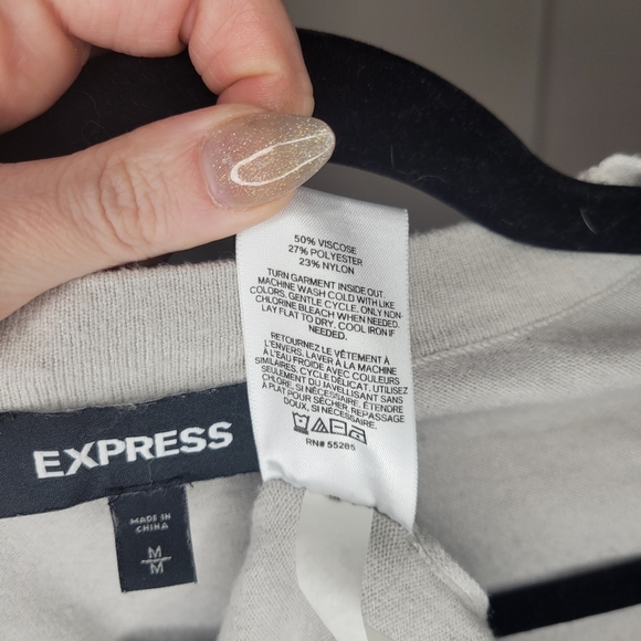 Express Light Gray Cozy Cardigan medium - Picture 3 of 3